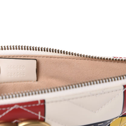 Gucci Calfskin Matelasse Trompe L'Oeil Print GG Marmont Zip Pouch White 7 of 8