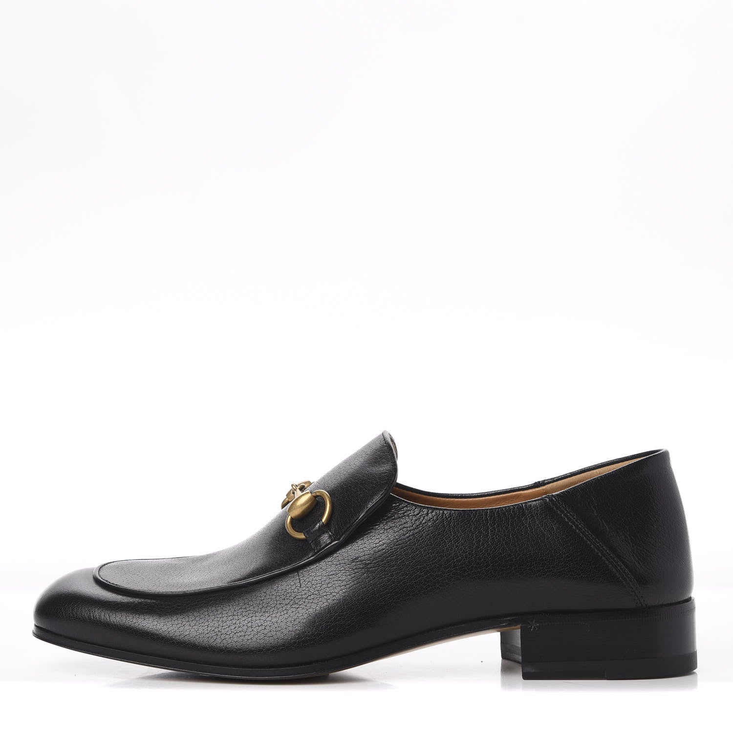 Gucci Goatskin Mens Horsebit Loafers 8.5 Black 1 of 9