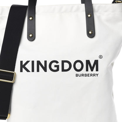 Burberry Cotton Canvas Calfskin Kingdom Print Tote Black 12 of 12