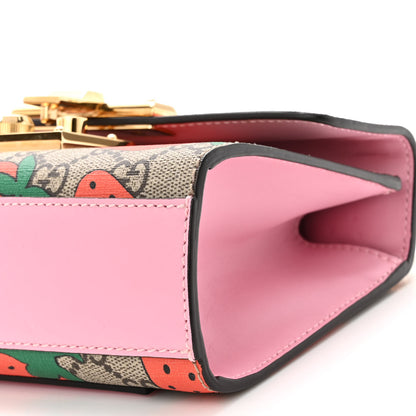 Gucci GG Supreme Monogram Strawberry Small Padlock Shoulder Bag 9 of 11