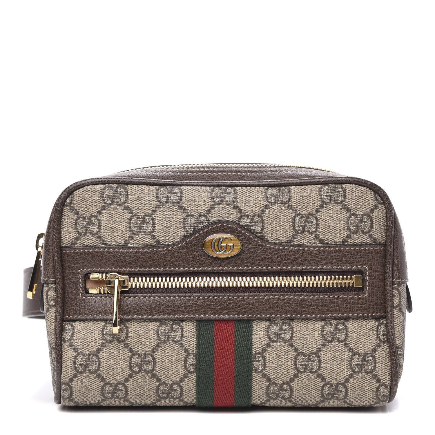 Gucci GG Supreme Monogram Web Small Ophidia Belt Bag 75 30 Dark Brown 1 of 9