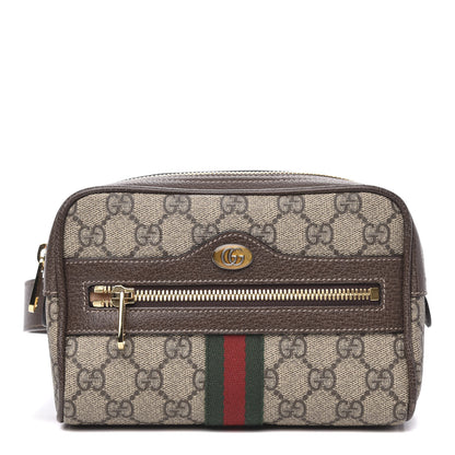 Gucci GG Supreme Monogram Web Small Ophidia Belt Bag 75 30 Dark Brown 1 of 9