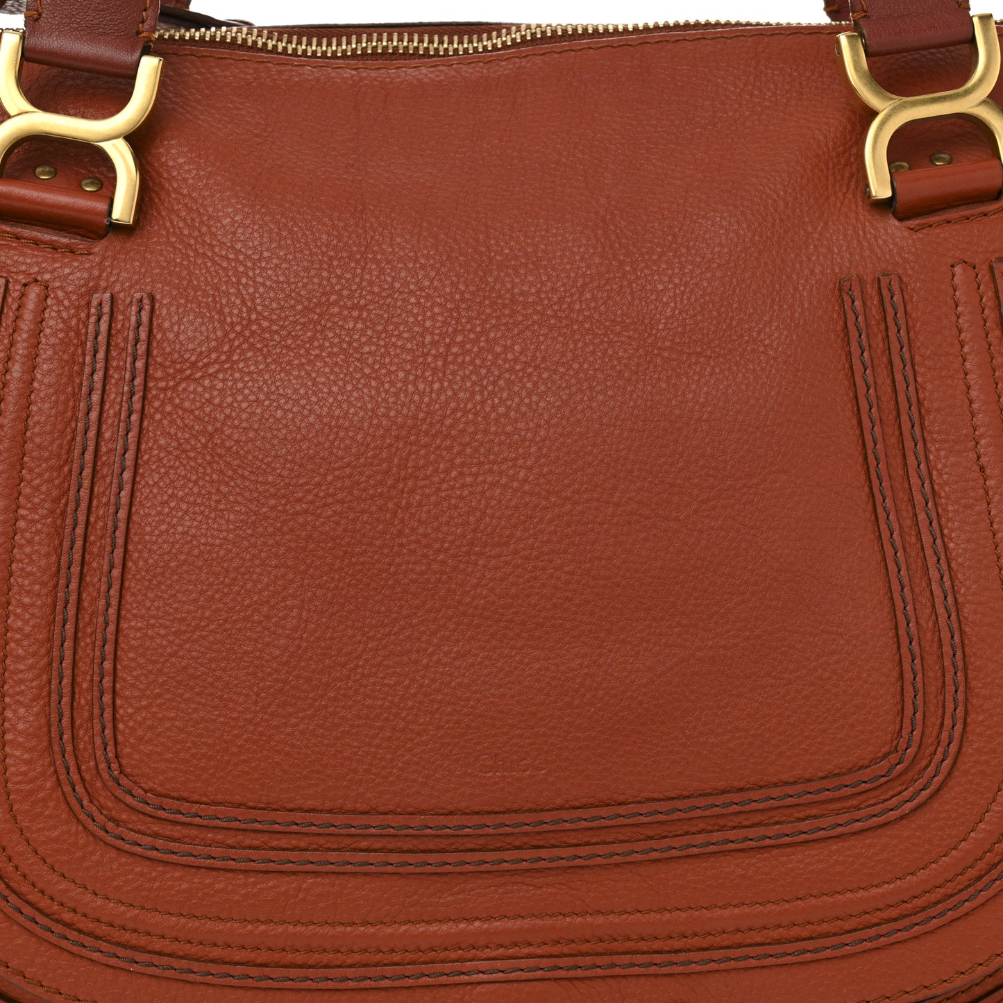 Calfskin Large Marcie Satchel Maple Leaf