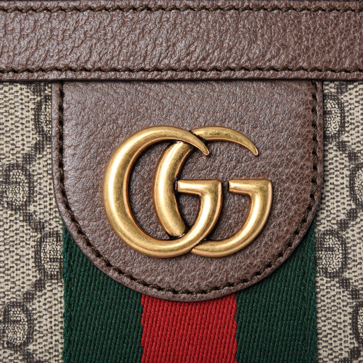 Gucci GG Supreme Monogram Web Medium Ophidia Messenger Bag Brown 12 of 13