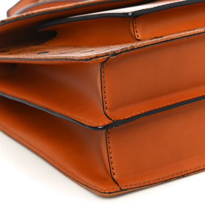 MCM Visetos Medium Patricia Pocket Satchel Cognac 8 of 9