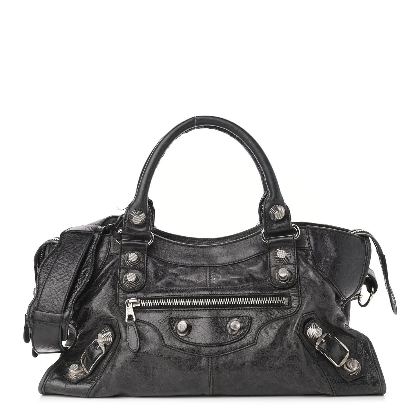 Agneau Giant 21 Silver Hardware Part Time Black