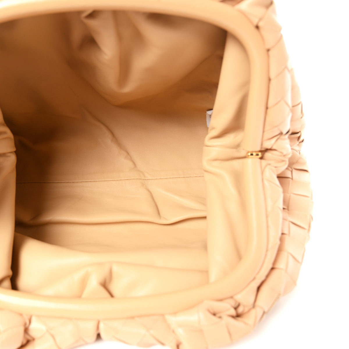 Nappa Maxi Intrecciato The Pouch Oversized Clutch Almond