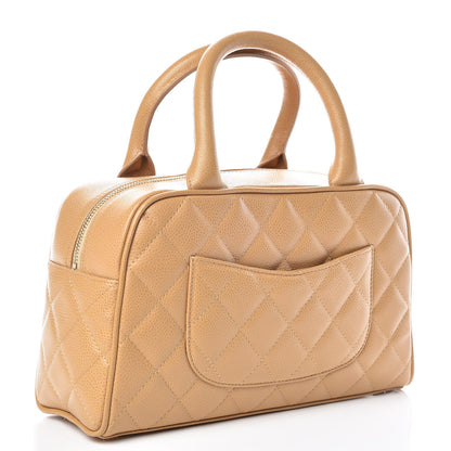Chanel Caviar Quilted Small Bowler Beige 3 of 16