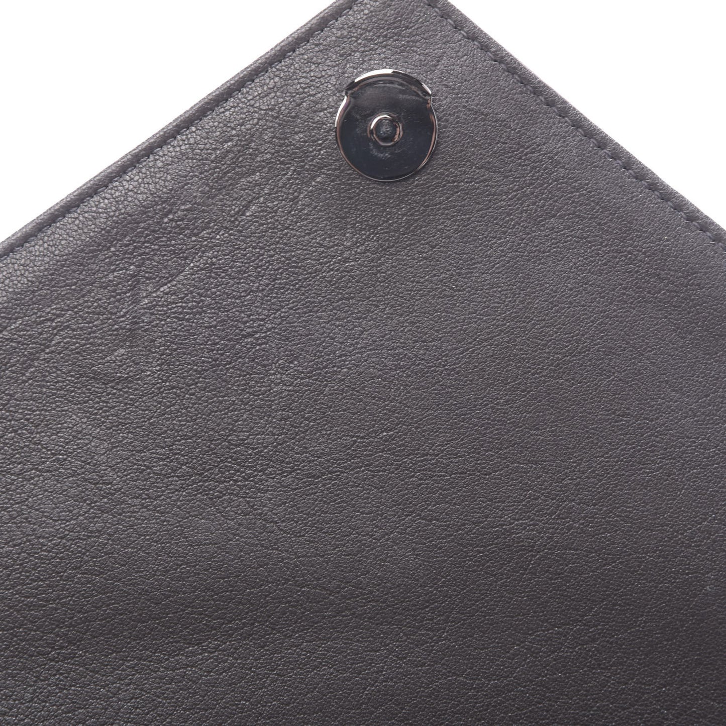 Sheepskin Matelasse Chevron Monogram Large College Satchel Dark Asphalt