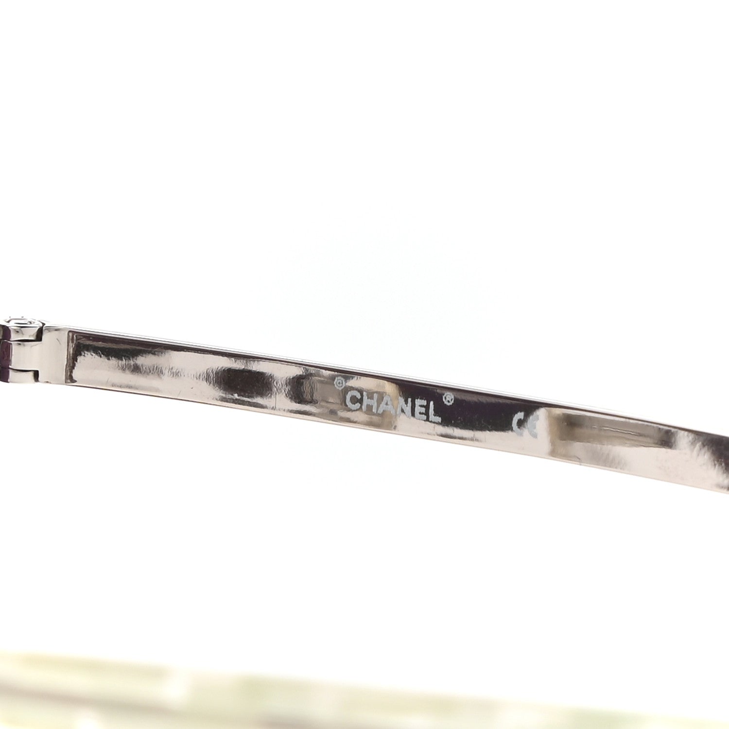 Chanel Shield Runway Sunglasses 71158 Silver Red 6 of 8