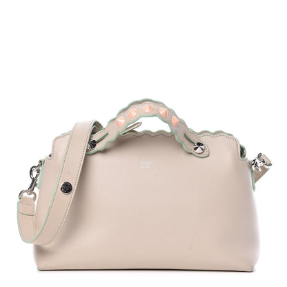 Fendi Vitello Dolce Scalloped Studded Medium By The Way Boston Bag Latte 1 of 18