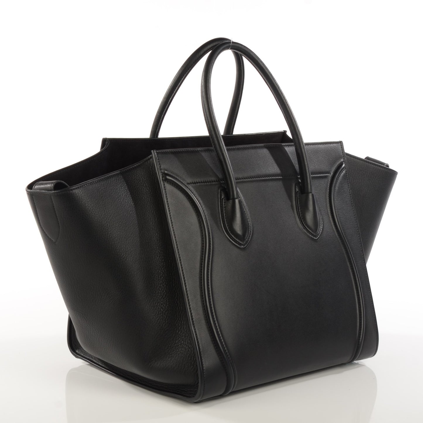 Supple Calfskin Medium Phantom Luggage Black