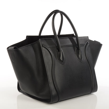 Celine Supple Calfskin Medium Phantom Luggage Black 3 of 9