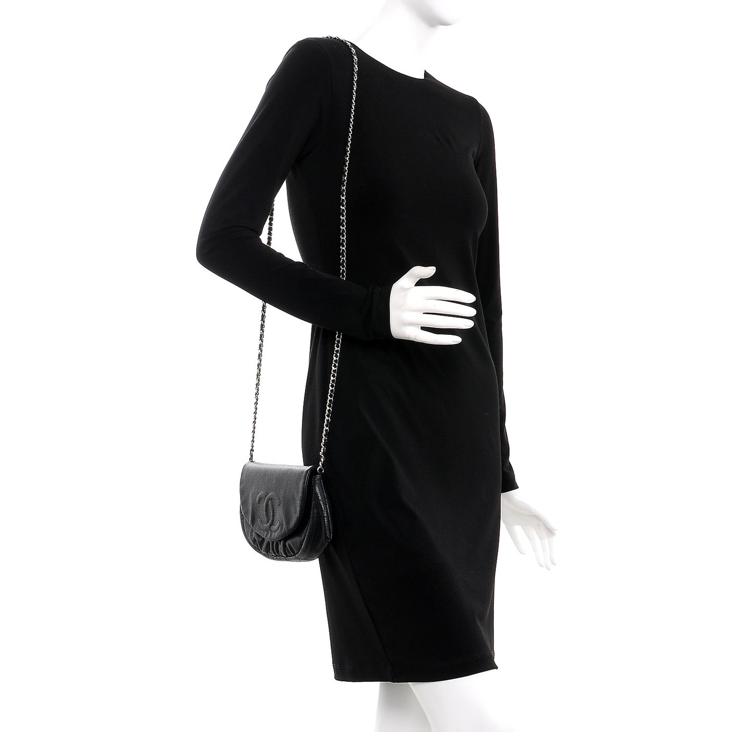 Caviar Half Moon Wallet On Chain WOC Black