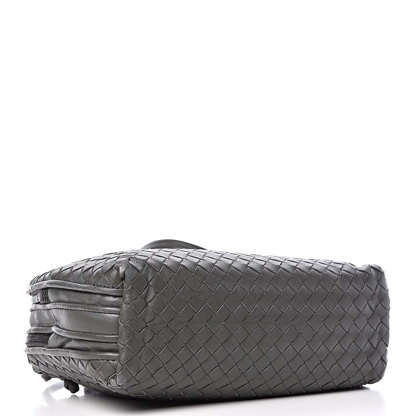 Nappa Intrecciato Nodini Crossbody Messenger Light Grey