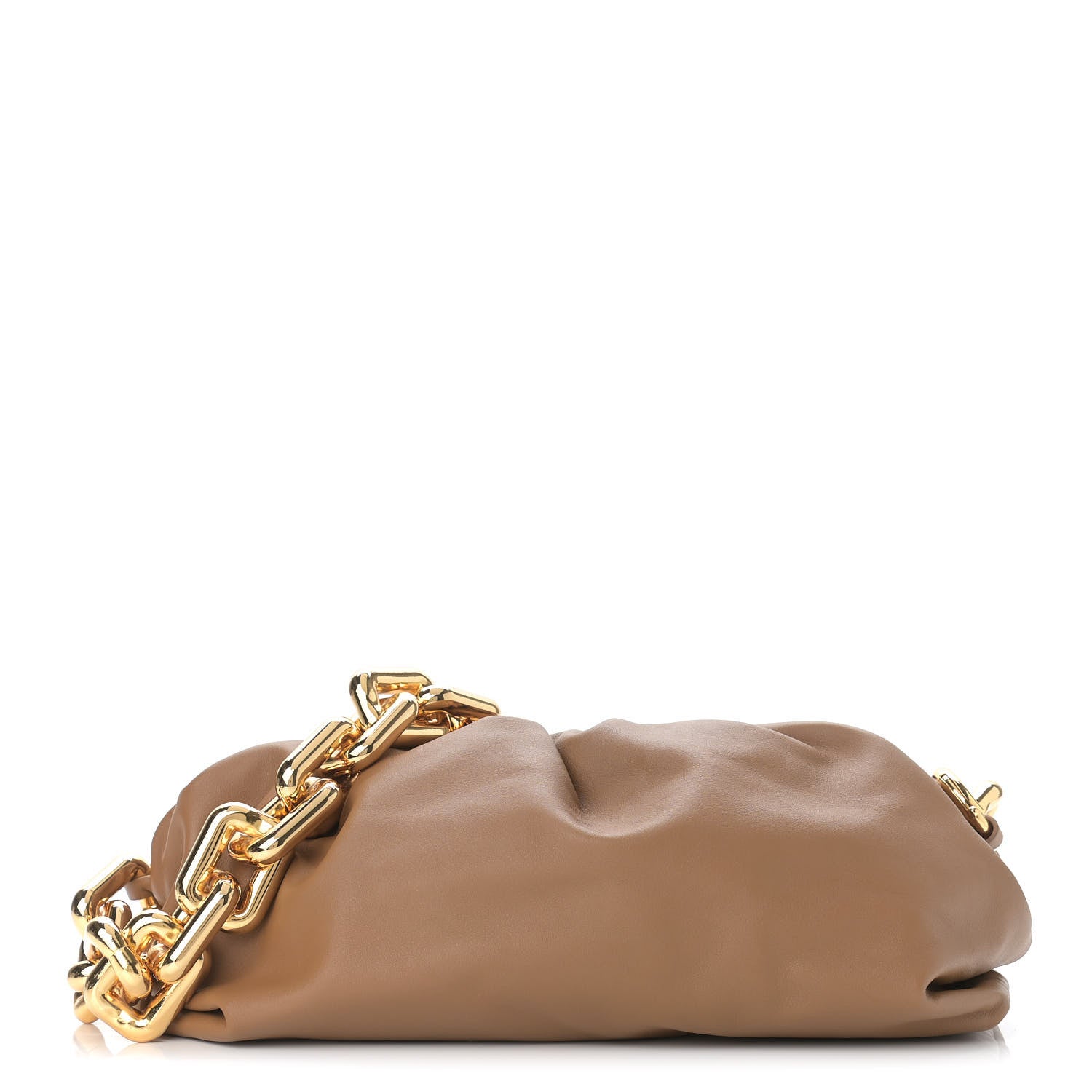 Bottega Veneta Calfskin The Pouch Chain Teak 1 of 9