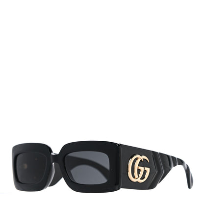 Gucci Acetate Rectangular Sunglasses GG0811S Black 1 of 7