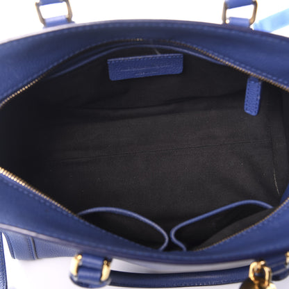 Alexander McQueen Pebbled Calfskin Small Skull Padlock Zip Around Tote Ultramarine 4 of 8