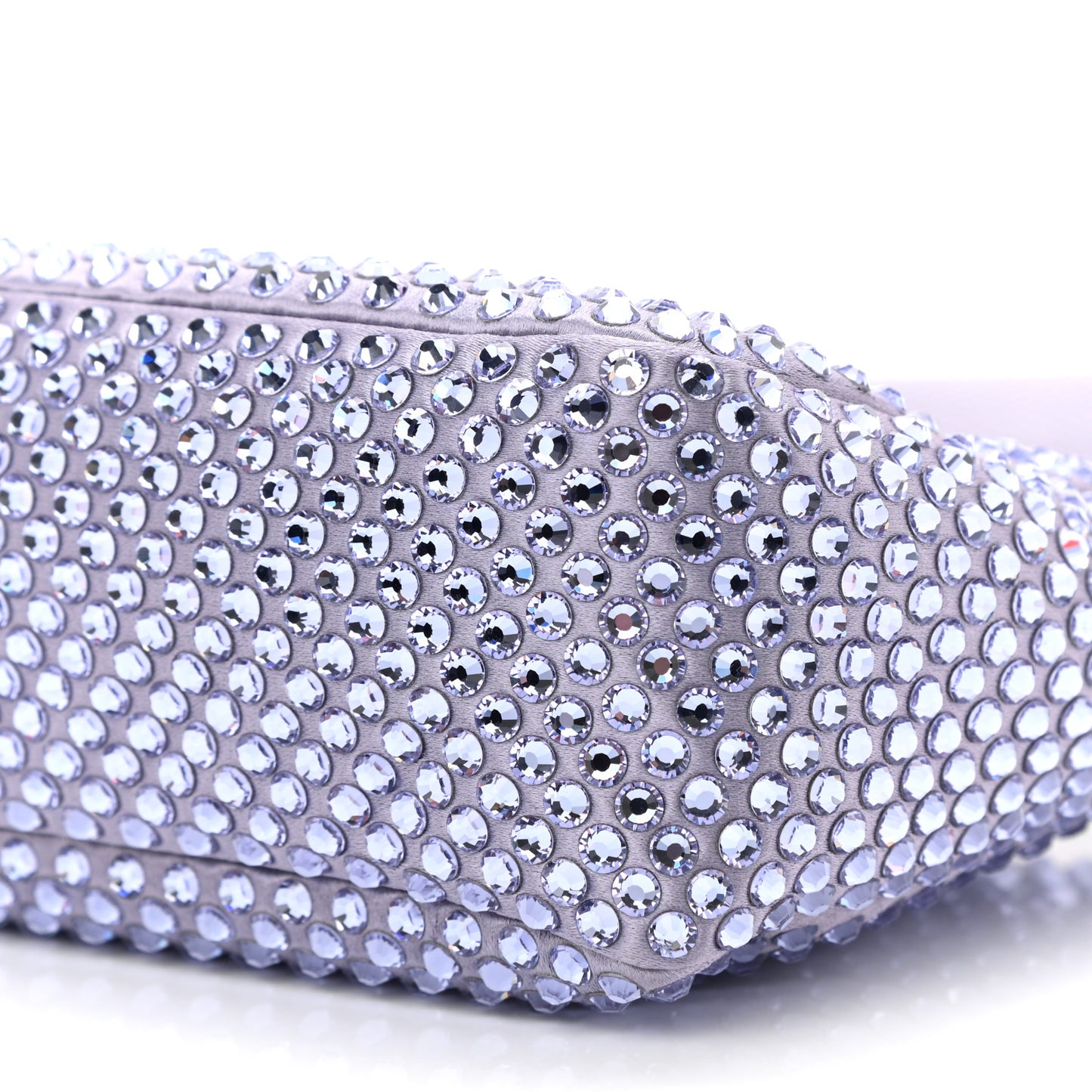 Satin Crystal Mini Re-Edition 2000 Bag Glicine
