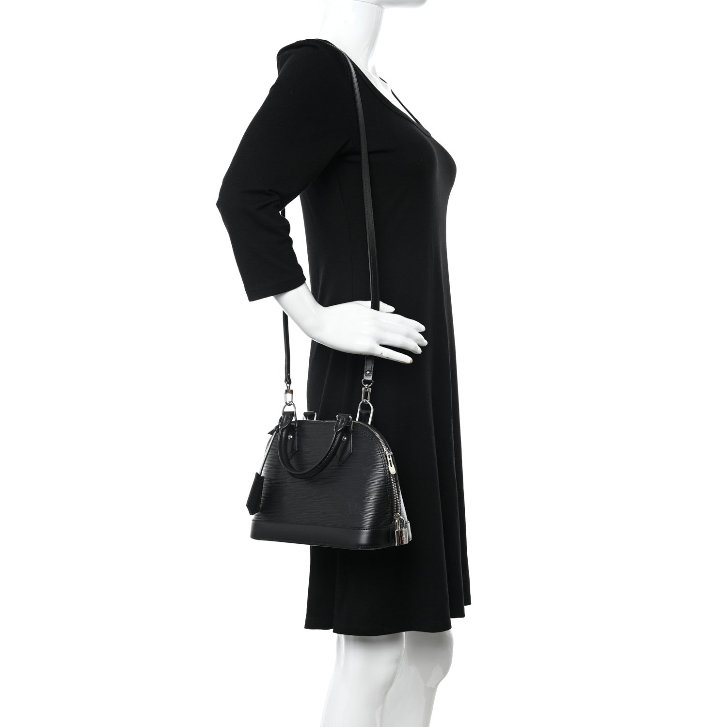 Louis Vuitton Epi Alma BB Black 2 of 9