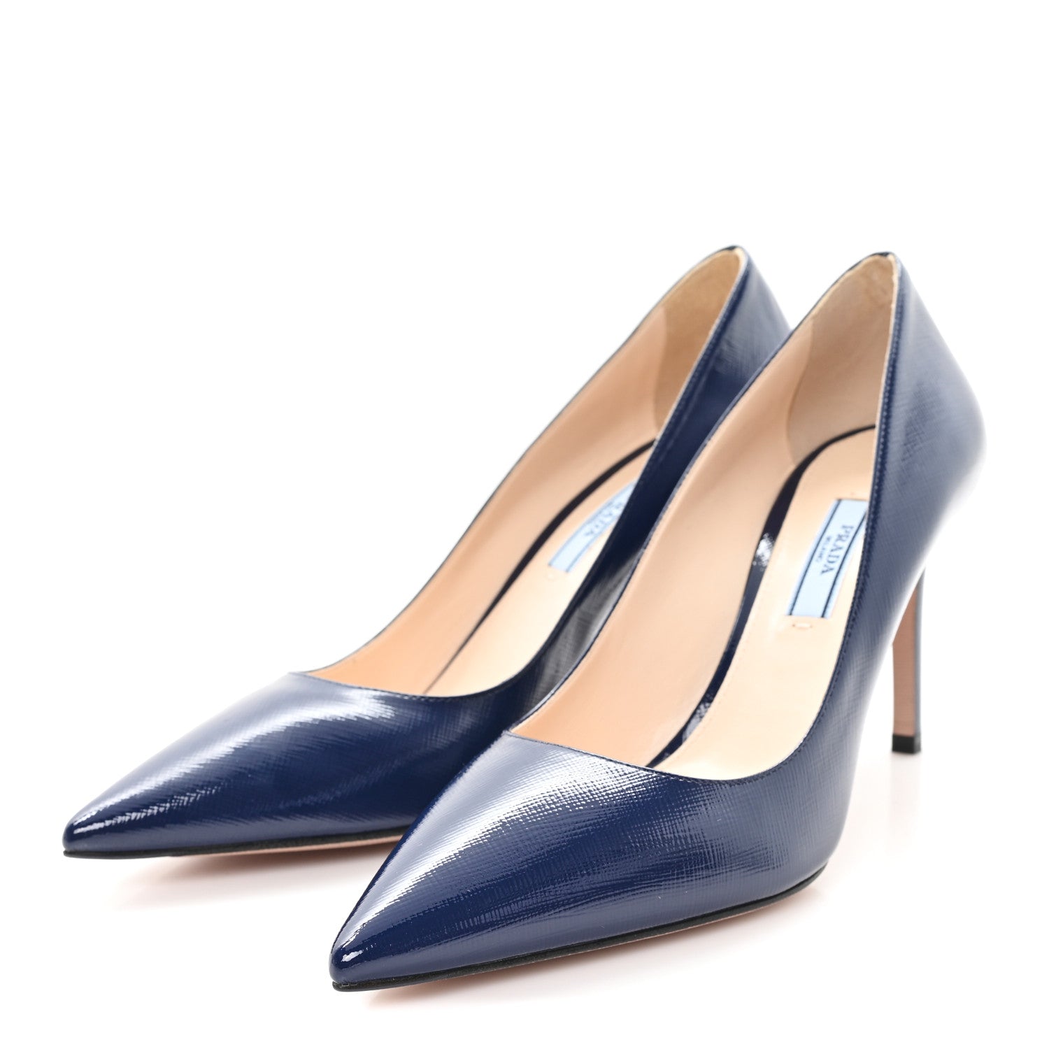 Prada Saffiano Vernice Pumps 38 Royal 4 of 9