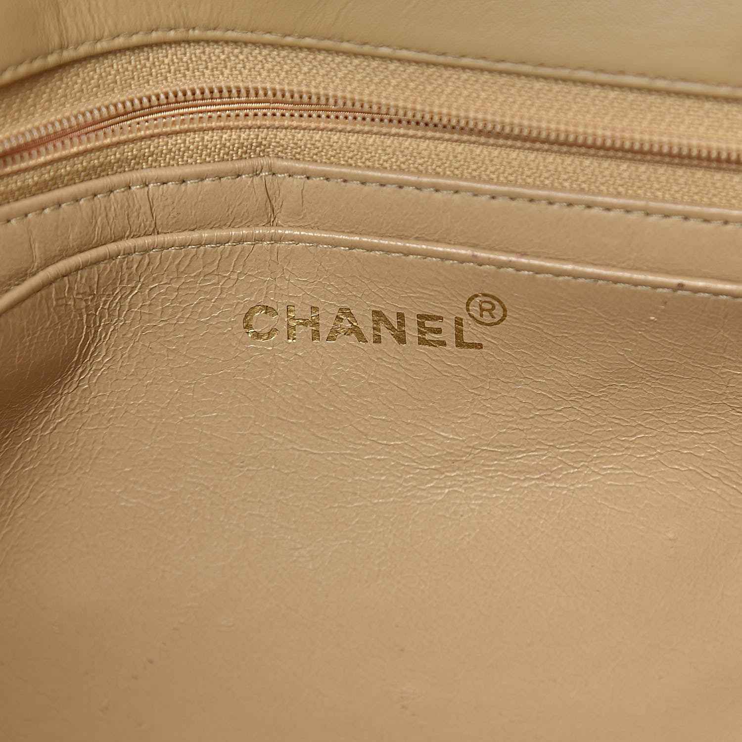 Chanel Lambskin Vertical Quilted Jumbo Single Flap Beige 5 of 20