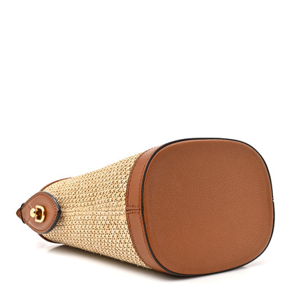 Louis Vuitton Raffia Petit Bucket Caramel 3 of 9
