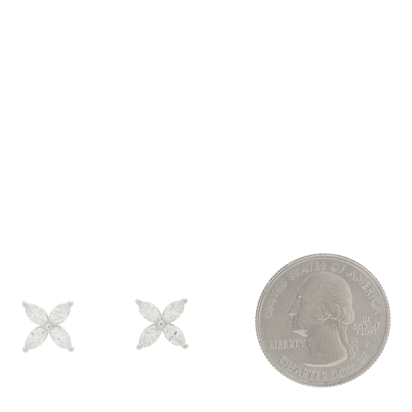 Platinum Diamond Large Victoria Earrings