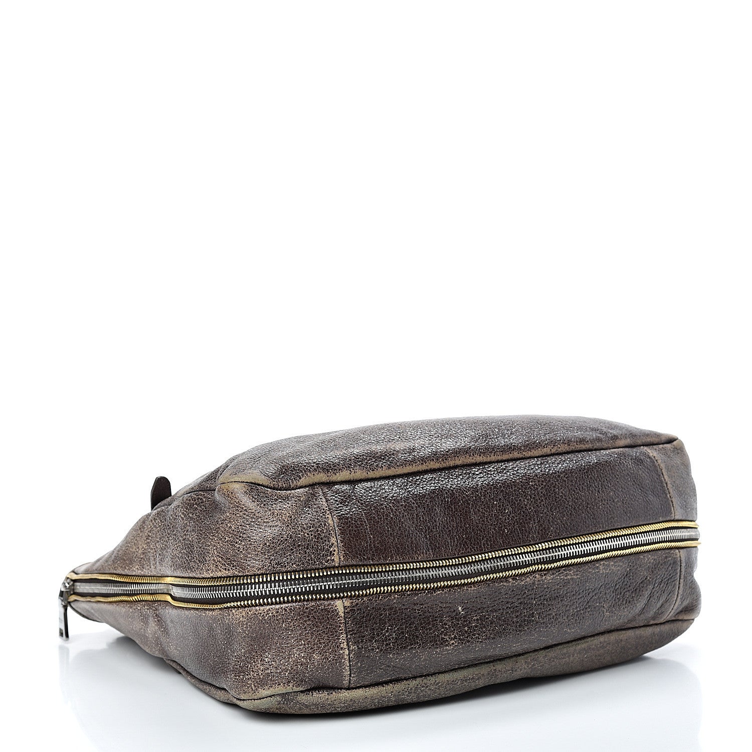Prada Cervo Zippers Hobo Brown 3 of 18