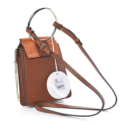 Chloe Suede Calfskin Mini Faye Bracelet Bag Tobacco 3 of 9