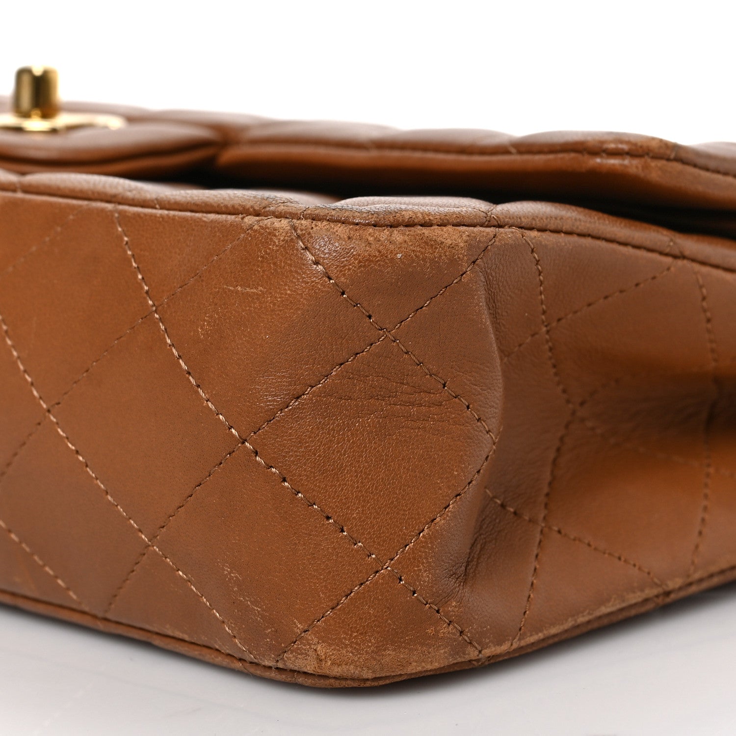 Chanel Lambskin Quilted Medium Double Flap Brown 9 of 10