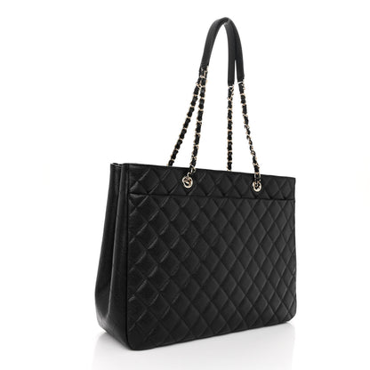Chanel Caviar Quilted Large Shopping Tote Black 3 of 9