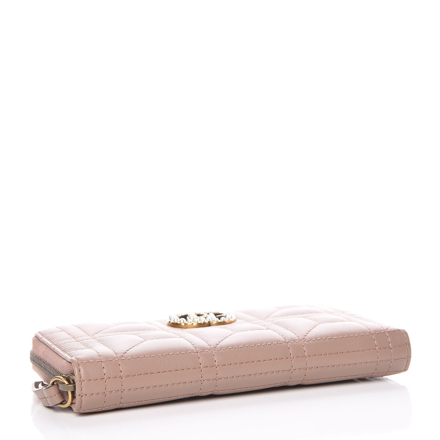 Gucci Calfskin Matelasse Pearly GG Marmont Zip Around Wallet Porcelain Rose 3 of 8