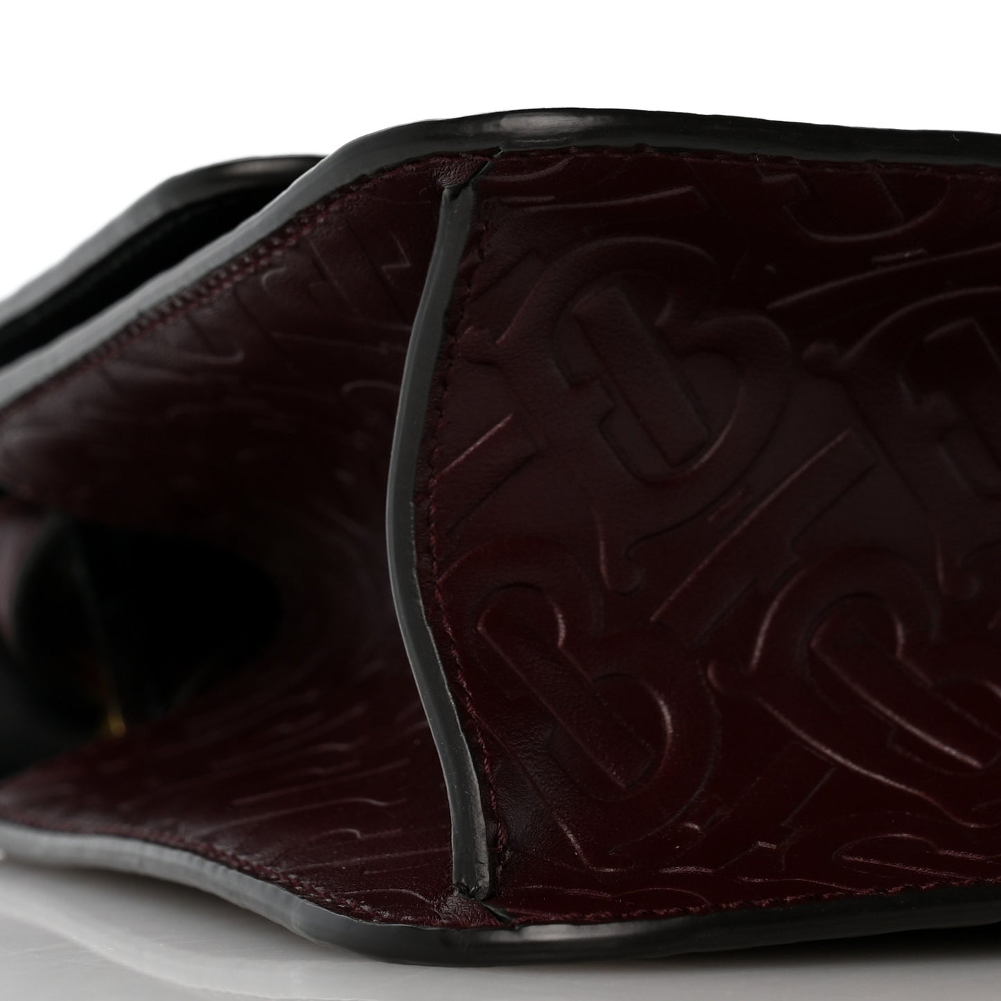 Calfskin Monogram Embossed TB Bag Oxblood