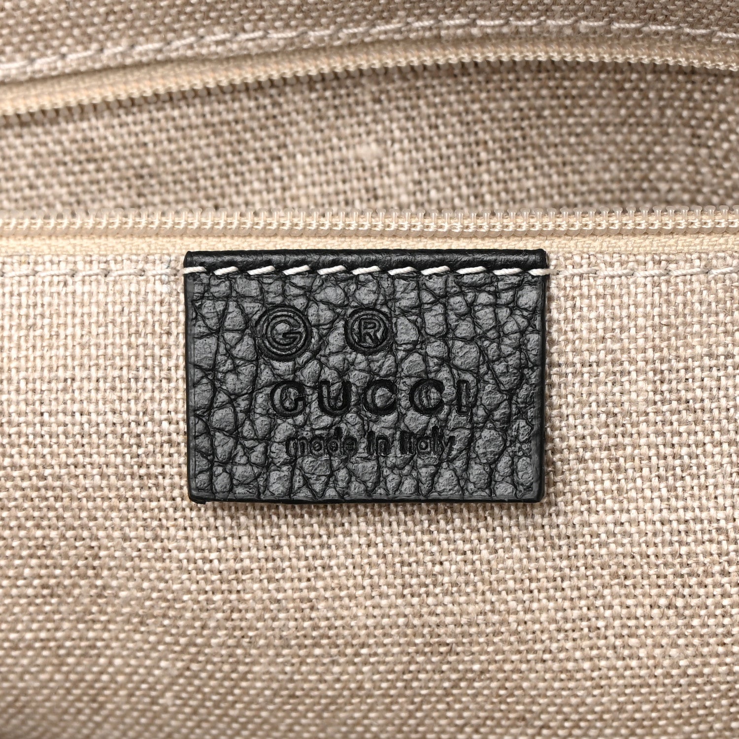 Gucci Dollar Calfskin GG Charm Satchel Black 6 of 20