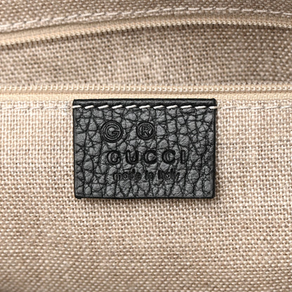 Gucci Dollar Calfskin GG Charm Satchel Black 6 of 20