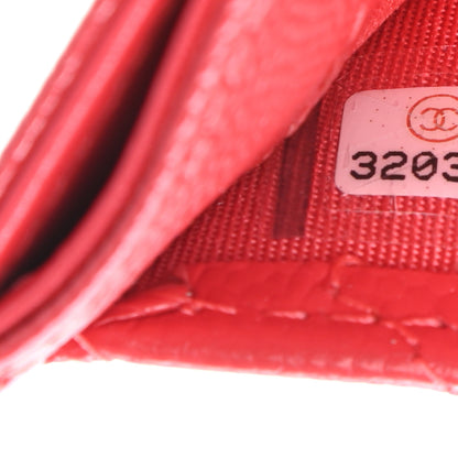 Chanel Caviar Quilted Card Holder Red 8 of 8