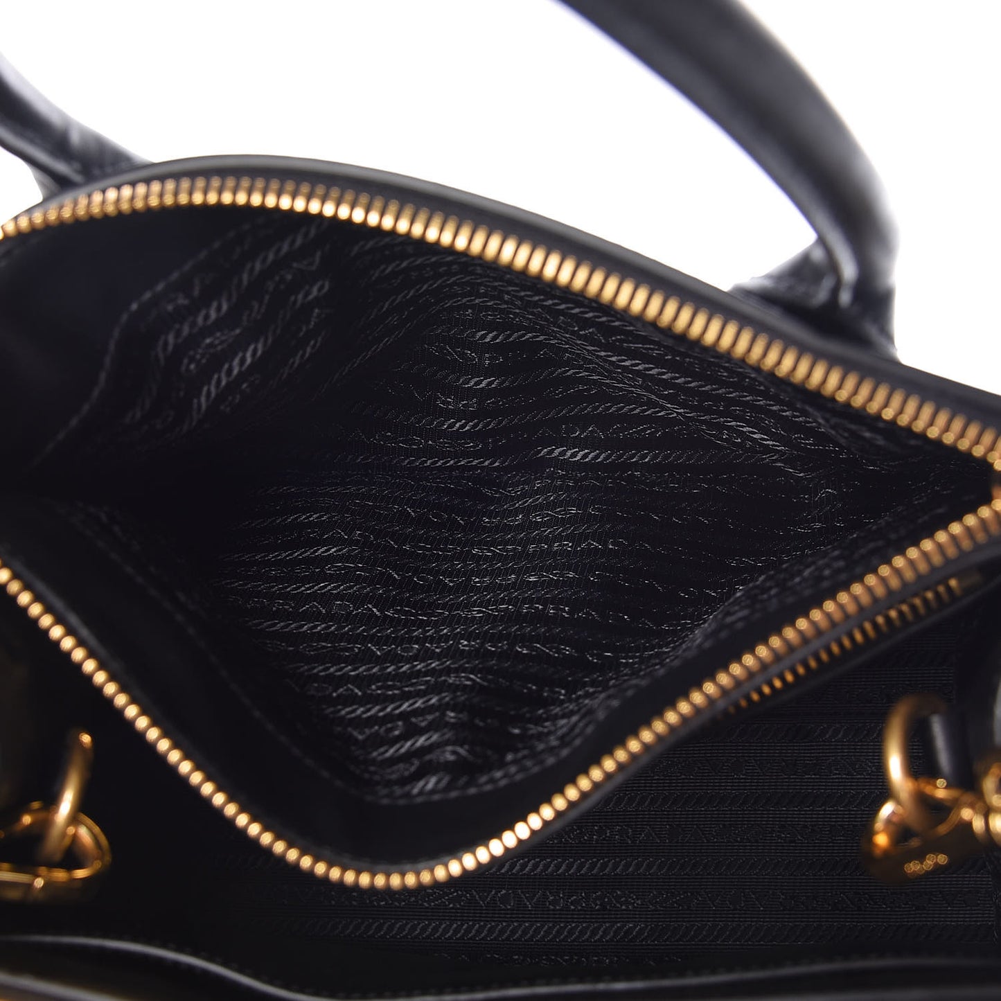 Saffiano City Calfskin Whipstitch Small Paradigme Bag Black