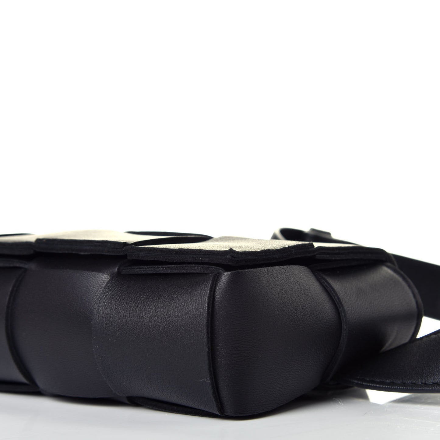 Nappa Maxi Intreccio The Belt Cassette Bag Black