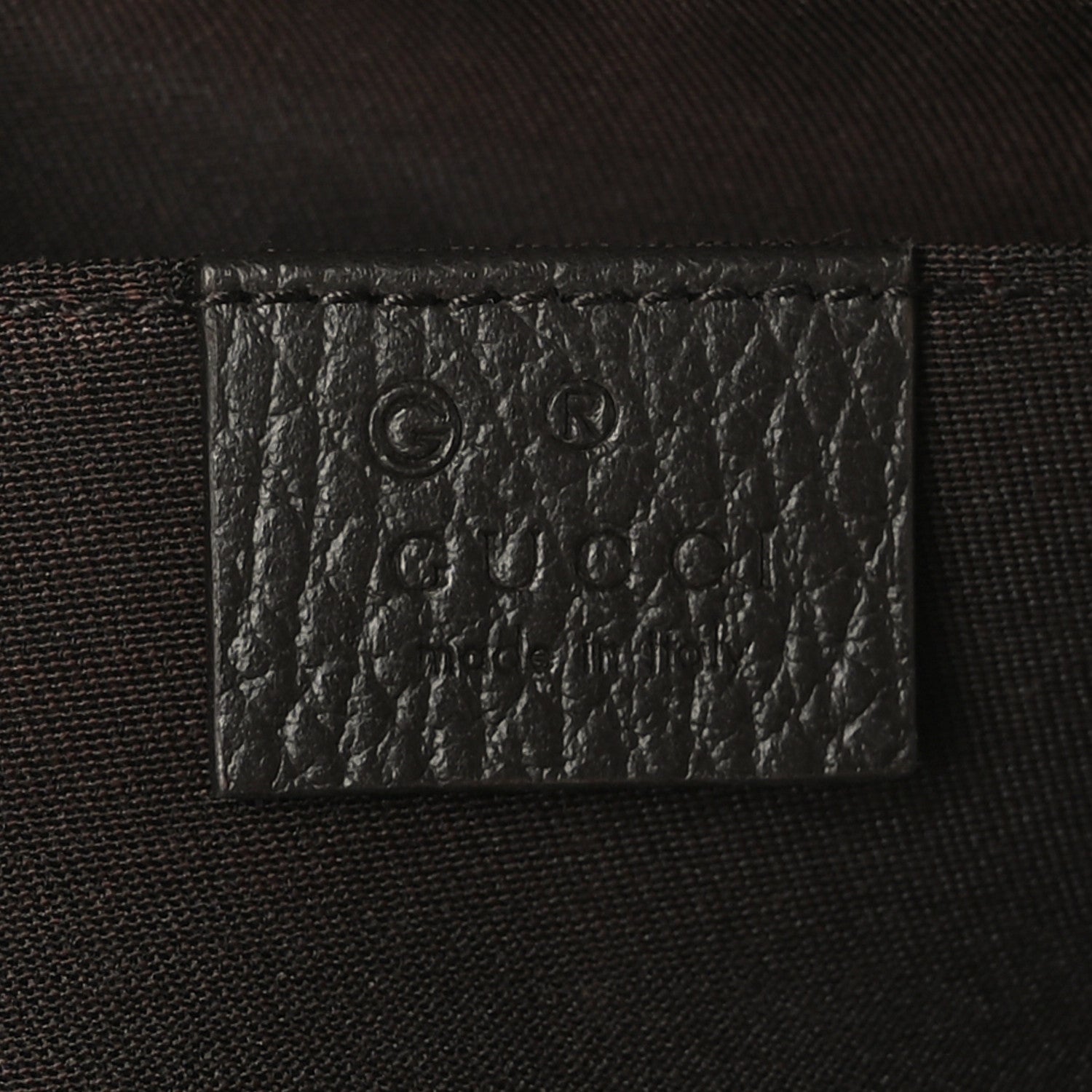 Gucci Monogram Dollar Calfskin Belt Bag Beige Ebony Testa di Moro Marrone Scuro 6 of 9