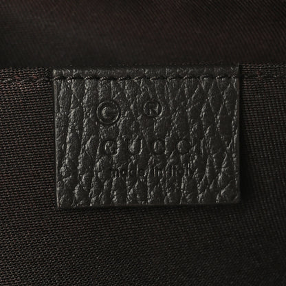 Gucci Monogram Dollar Calfskin Belt Bag Beige Ebony Testa di Moro Marrone Scuro 6 of 9