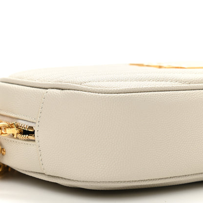Saint Laurent Grain De Poudre Matelasse Monogram Mini Lou Camera Bag Crema Soft 9 of 11