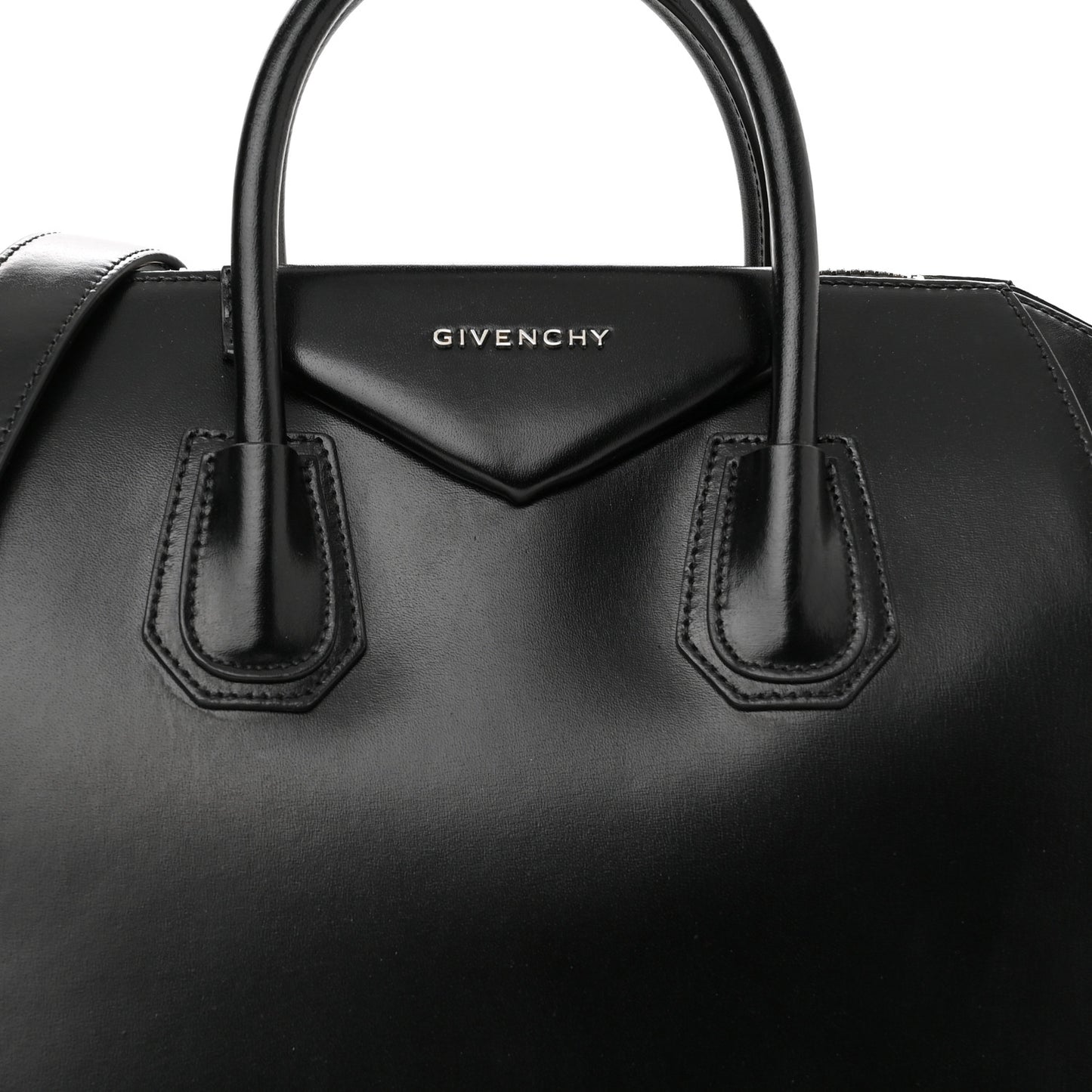 Shiny Lord Calfskin Medium Antigona Black