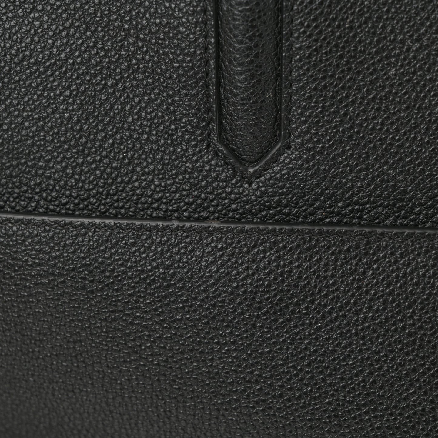 Grained Calfskin Small Cabas Rive Gauche Black