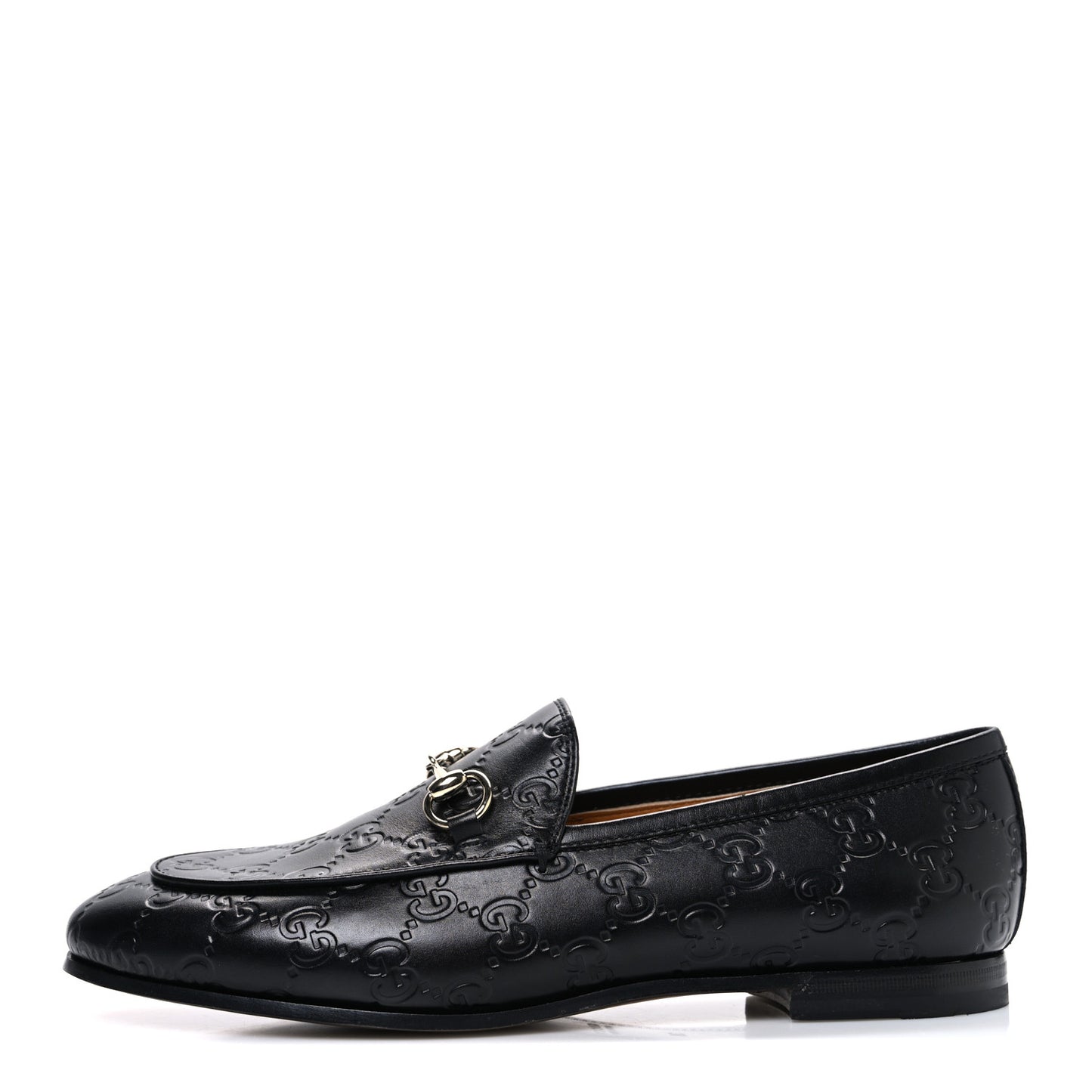 Betis Glamour Calfskin Guccissima Womens Jordaan Loafers 38 Black