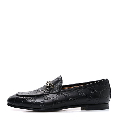 Gucci Betis Glamour Calfskin Guccissima Womens Jordaan Loafers 38 Black 1 of 11