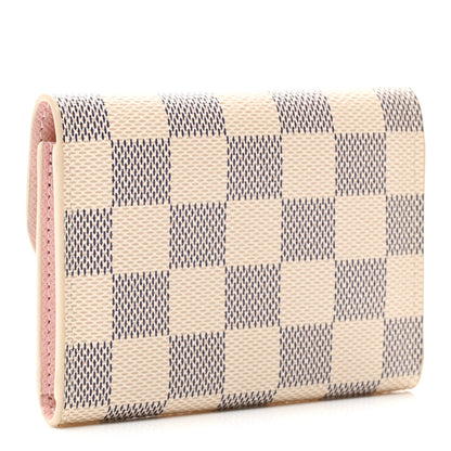Louis Vuitton Damier Azur Rosalie Coin Purse Rose Ballerine 3 of 6