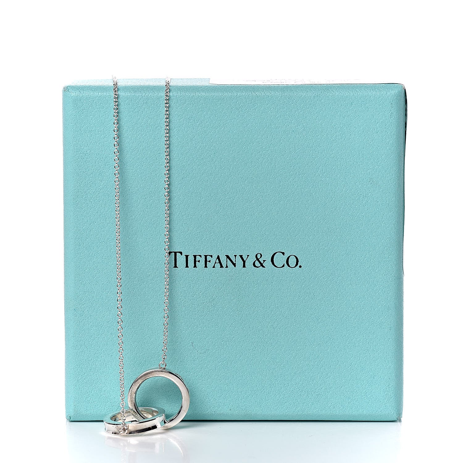 Tiffany Sterling Silver 1837 Interlocking Circles Pendant Necklace 7 of 7