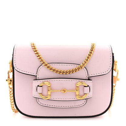 Gucci Calfskin Horsebit 1955 Super Mini Crossbody Bag Light Pink 1 of 13