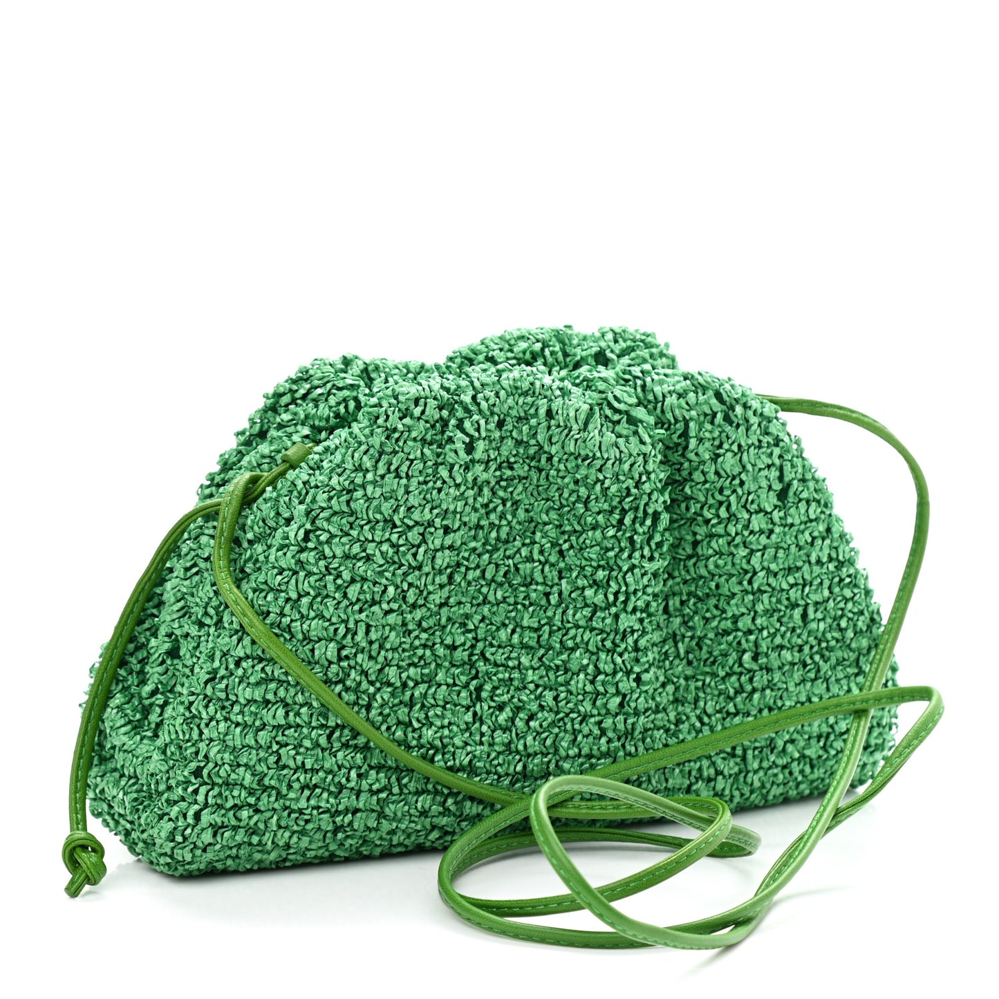 Boucle Curly Raffia The Mini Pouch Parakeet